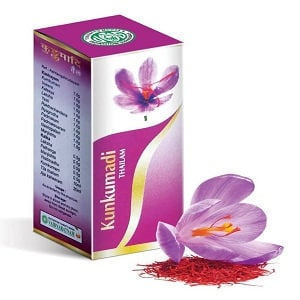 VAIDYARATNAM KUMKUMADI THAILAM 10ML