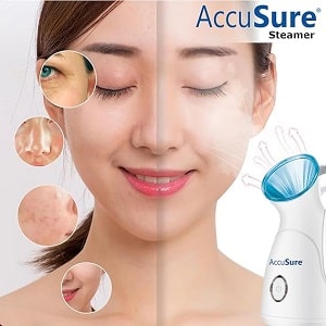 AccuSure Nano Ionic Facial Steamer For Home Facial Deep Cleaning,Steam Breath Machine For Adults/Kids, Best For Men/Women Beauty Spa At Home - Image 3
